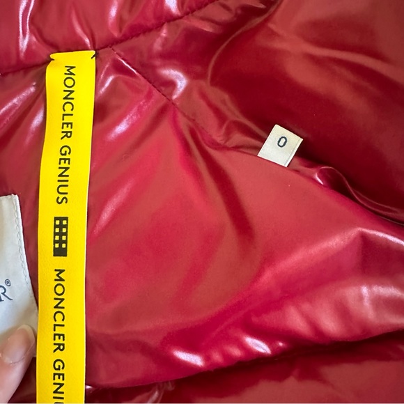 MONCLER - 2 Moncler x 1952 Chouette Down Puffer Jacket - Red - Size 0 (XS) - Picture 11 of 13